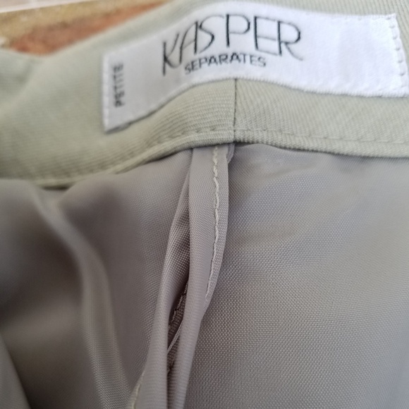 Kasper Kate Pants Classic Fit 16P Sage New Petite Pants Slacks Trousers - Picture 6 of 9